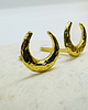 kolczyki pozłacane Złote kolczyki księżyce,  sztyfty  księżyc