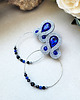 kolczyki soutache Kolczyki koła z Turmalinem