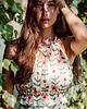 topy damskie Crop top z falbanką, RETRO AMELIA
