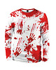 bluzy męskie Koszulka Longsleeve Męska DR.CROW Zombie White