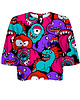t-shirt damskie DR.CROW T-shirt Krótki CROP Colorful Monsters