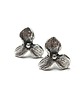 kolczyki wire wrapping Orchid -sztyfty