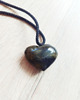 wisiory Labradoryt  wisiorek na sznurku serce