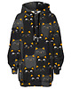 bluza z kapturem damska Bluza Oversize Tunika DR.CROW Cats Orange