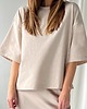t-shirt damskie Crush / Beige  - bawełniany t-shirt oversize