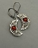 kolczyki wire wrapping Czerwone kolczyki księżyce karneol wire wrapping
