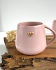 kubki Kubek Beczułka ręcznie robiony z sercem320 ml - Różowy