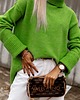 swetry damskie  Golf zielony/ GREEN MISS