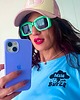 t-shirt damskie Niebieska koszulka Damska zabawna Idzie jak burza