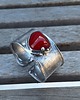 bransoletki wire wrapping Winna czerwień -  bransoletka regulowana