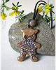 wisiory Miś - beżowy wisiorek ceramiczny