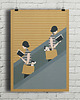 plakaty Spotkanie na schodach - plakat fine art