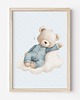 obrazy i plakaty do pokoju dziecięcego Plakat Na Ścianę Dla chłopca Niebieskie misie nr. 13