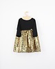 sukienki dla dziewczynki Sukienka złota z cekinami