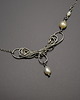 chokery Krótki naszyjnik choker perły wire wrapping
