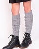 skarpetki damskie Getry lub rękawki w warkoczowy wzór - szary