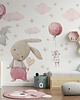 naklejki ścienne do pokoju dziecka RÓŻOWE KRÓLICZKI BALONY NAKLEJKI NA ścianę
