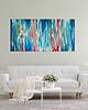 obrazy Kolorowy obraz abstrakcyjny "Rainbow" 70x140 cm - ręcznie malowany