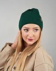 czapki damskie Modna ciepła czapka damska butelkowa zieleń zimowa wywijana