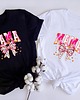 t-shirt damskie Mama wstążka różowa koszulka z nadrukiem