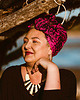czapki damskie Chusta na turban FLAMINGO