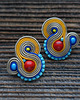 kolczyki soutache Qsambara- Etniczne kolczyki soutache