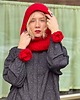 przypinki 100% MERINO Czerwona RÓŻA SPINKA BROSZKA PIN
