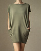sukienki midi damskie Sukienka tshirt oversize Oliwkowa