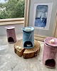 świeczniki i świece Kominek ceramiczny - kolor Błękitny