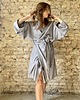 szlafroki damskie Szlafrok narzutka kimono gładkie len z wiskozą