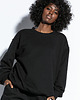 bluza bez kaptura damska Bluza damska crewneck F1809 black