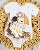 kartki scrapbooking Kartka w kształcie dziecięcego body bodziak