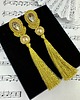 kolczyki soutache Złote kolczyki sutasz z chwostami