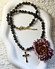 korale Naszyjnik "Czarna Tarcza" 