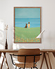 plakaty Z psem na łące - plakat 50x70 cm