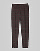 spodnie męskie Spodnie męskie w kratę do zestawu naro 02 bordo slim fit