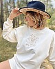 bluza bez kaptura damska Śmietankowa bluza dresowa z haftem WILD GRL, VADA