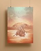 grafiki i ilustracje Plakat - kolaż - To The Mars and Back - A4