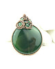 wisiory Wisiorek z dużym zielonym agatem  wire wrapping