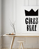 plakaty Plakat Girls rule black