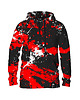 bluzy męskie Męska Bluza z kapturem Marble Black Red