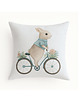 ozdoby wielkanocne Wielkanocna poszewka dekoracyjna Zając na rowerze