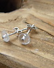 kolczyki wire wrapping jasny kwarc różowy -  kolczyki sztyfty