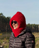 czapki damskie Balaclava z wełny alpaki kaptur komin