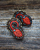 kolczyki soutache Kolczyki soutache Jesienny liść