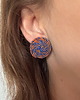 kolczyki soutache Okrągłe kolczyki w kontrastowych kolorach