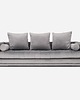 sofy i szezlongi Sofa KOPENHAGA srebrny welur, skandynawski design