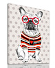 obrazy OBRAZ NA PŁÓTNIE -  80x100 BULDOG BULWA