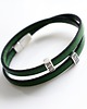 bransoletki skórzane Bransoletka skórzana damska zielona 5mm