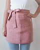fartuchy kuchenne Lniany fartuszek zapaska DUSTY PINK